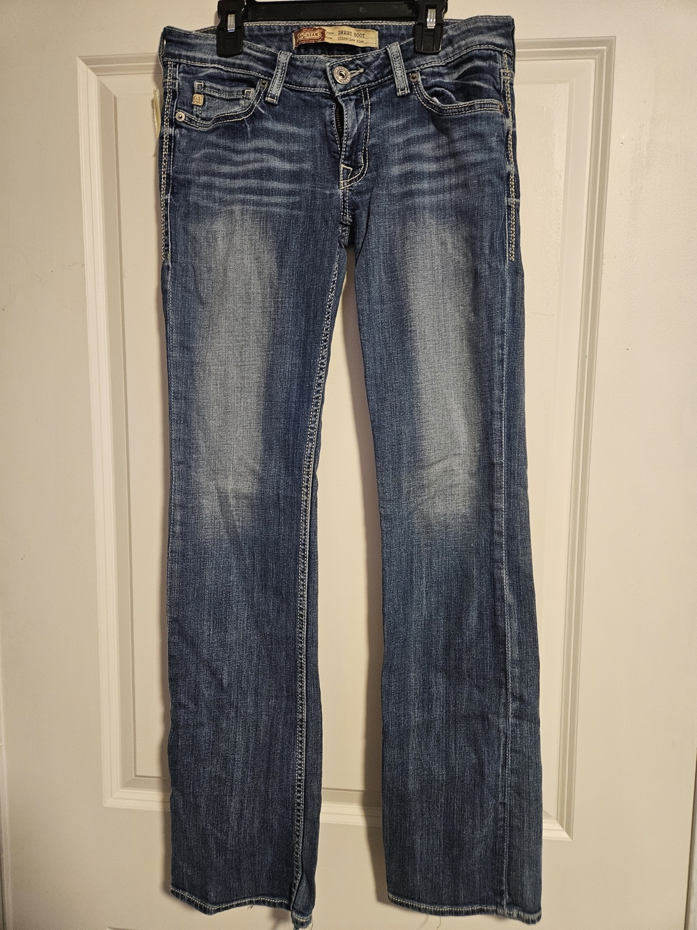 Big Star Blue Flare Jeans with Faded Wash